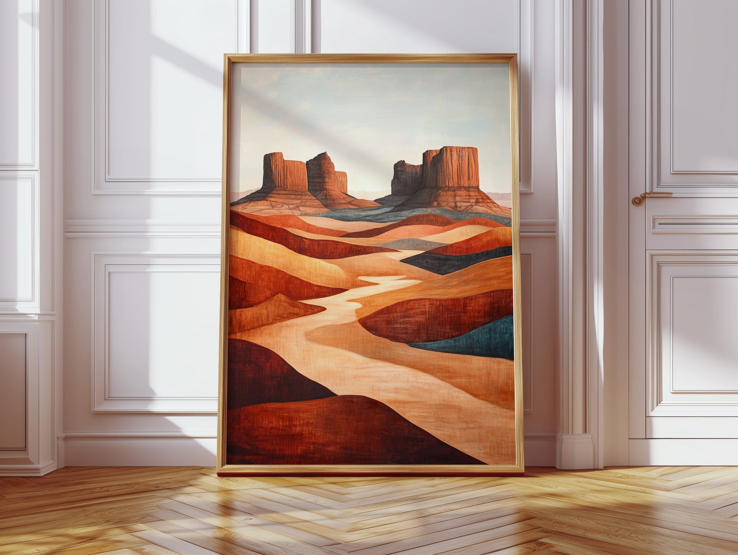 Gallery image 10 for Abstract Desert Butte Canvas – Modern Southwest Wall Art