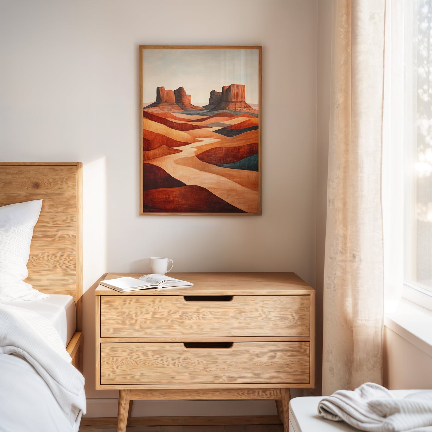 Gallery image 13 for Abstract Desert Butte Canvas – Modern Southwest Wall Art