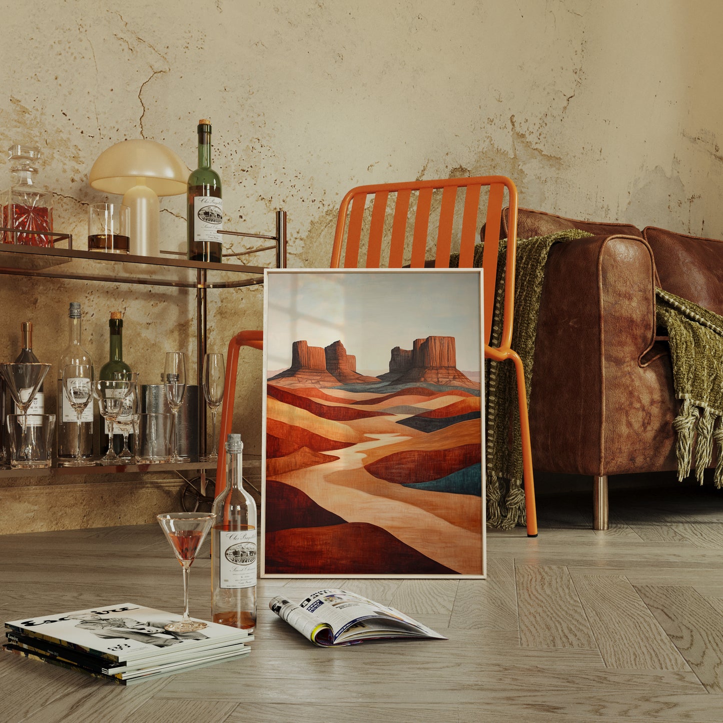 Gallery image 14 for Abstract Desert Butte Canvas – Modern Southwest Wall Art