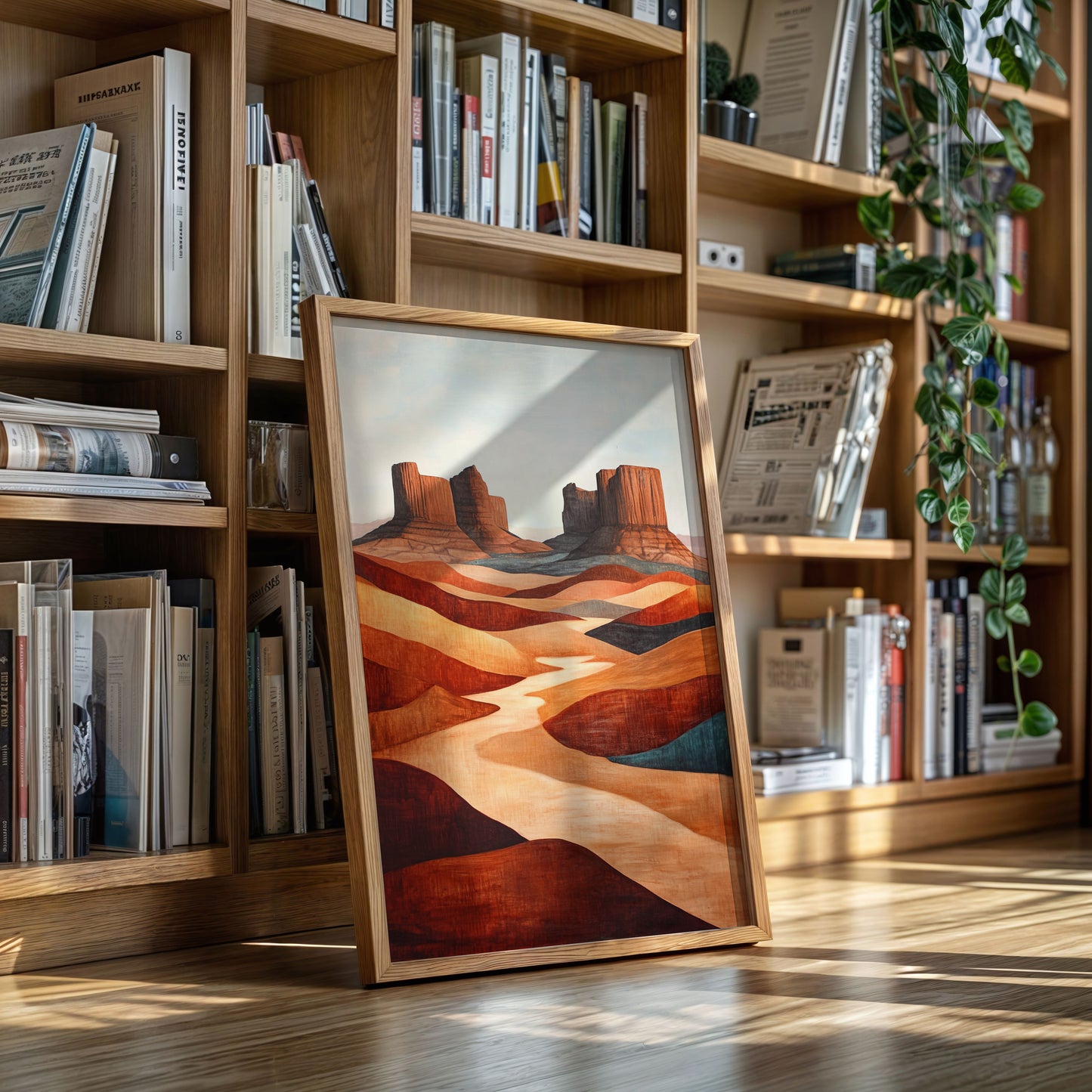 Gallery image 15 for Abstract Desert Butte Canvas – Modern Southwest Wall Art