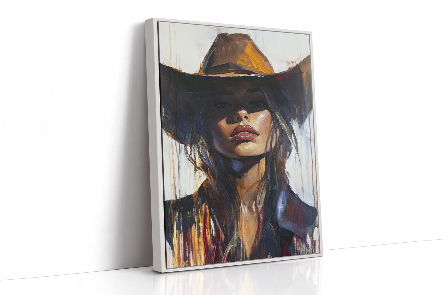 White Framed Canvas image 1