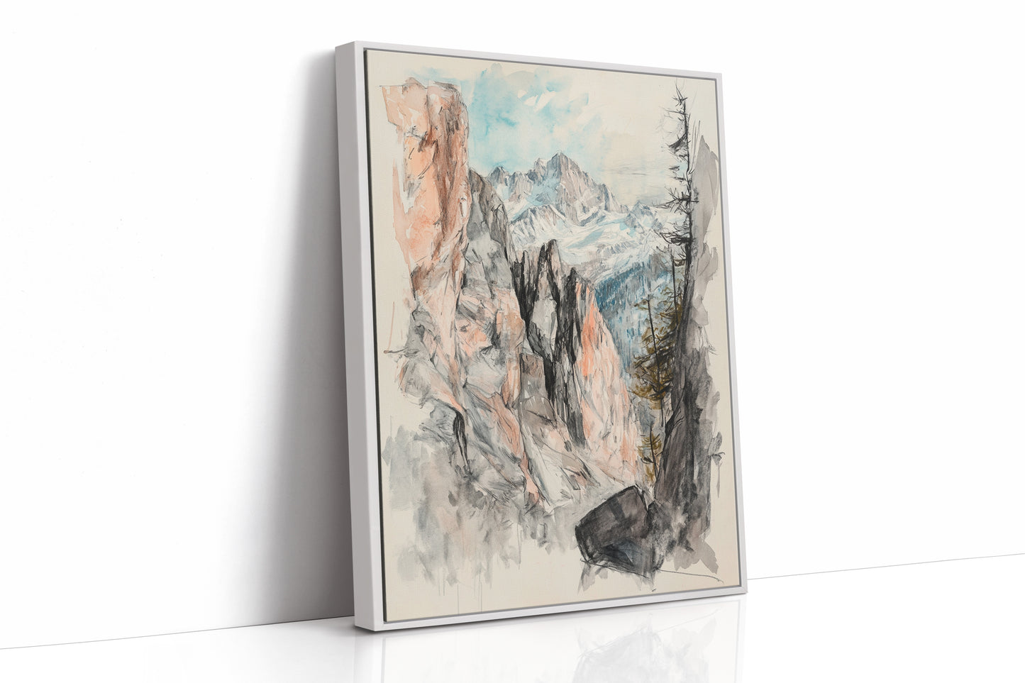 White Framed Canvas image 1