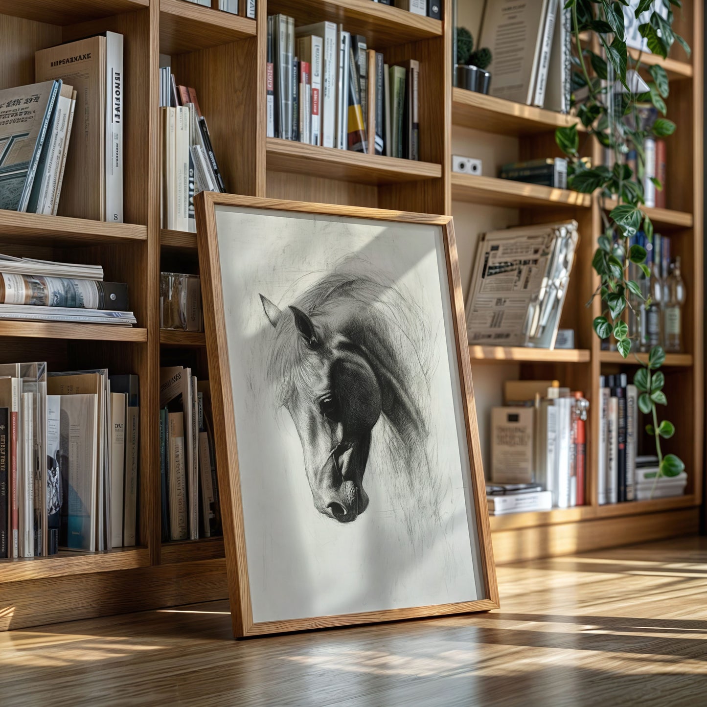 Gallery image 8 for Horse Pencil Drawing – Western Equine Wall Art