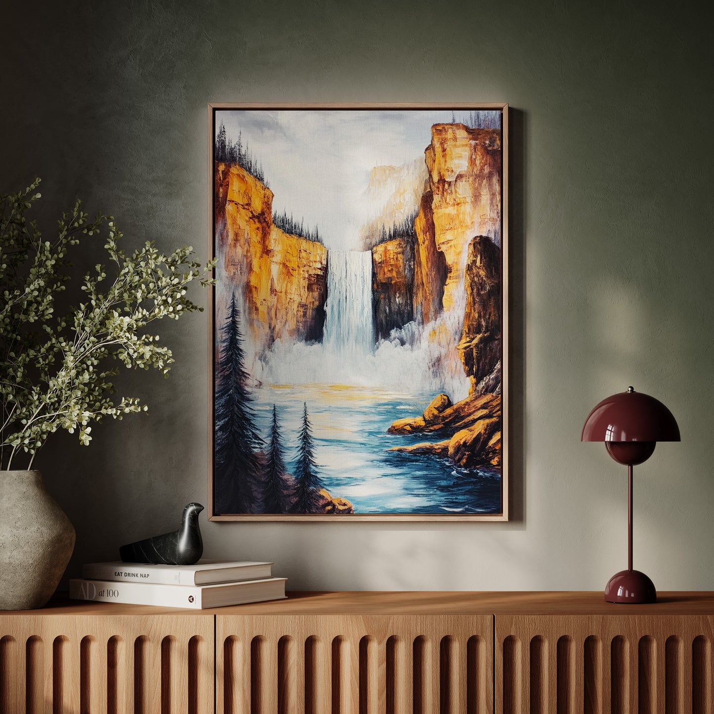 Gallery image 8 for Majestic Waterfall Canyon – Nature Landscape Wall Art