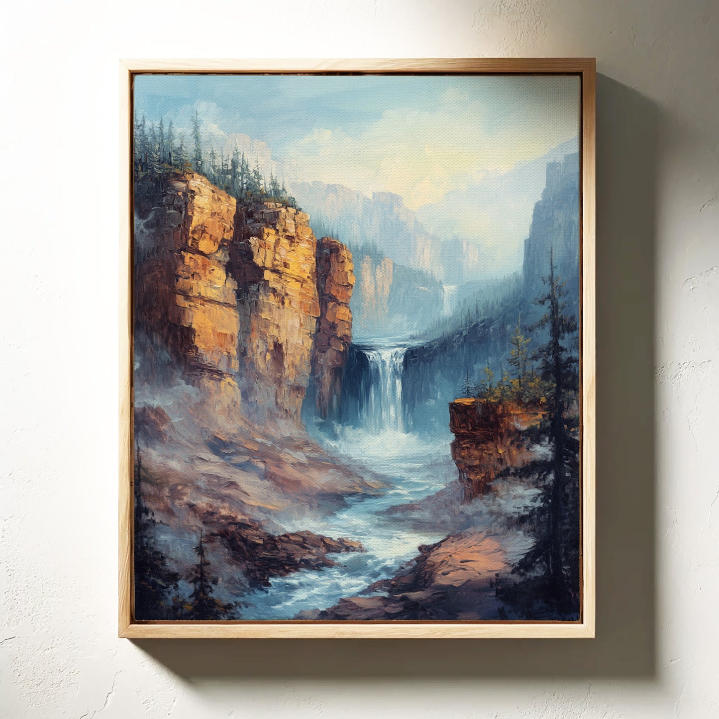 Gallery image 5 for Echo Falls – Misty Canyon Waterfall Landscape