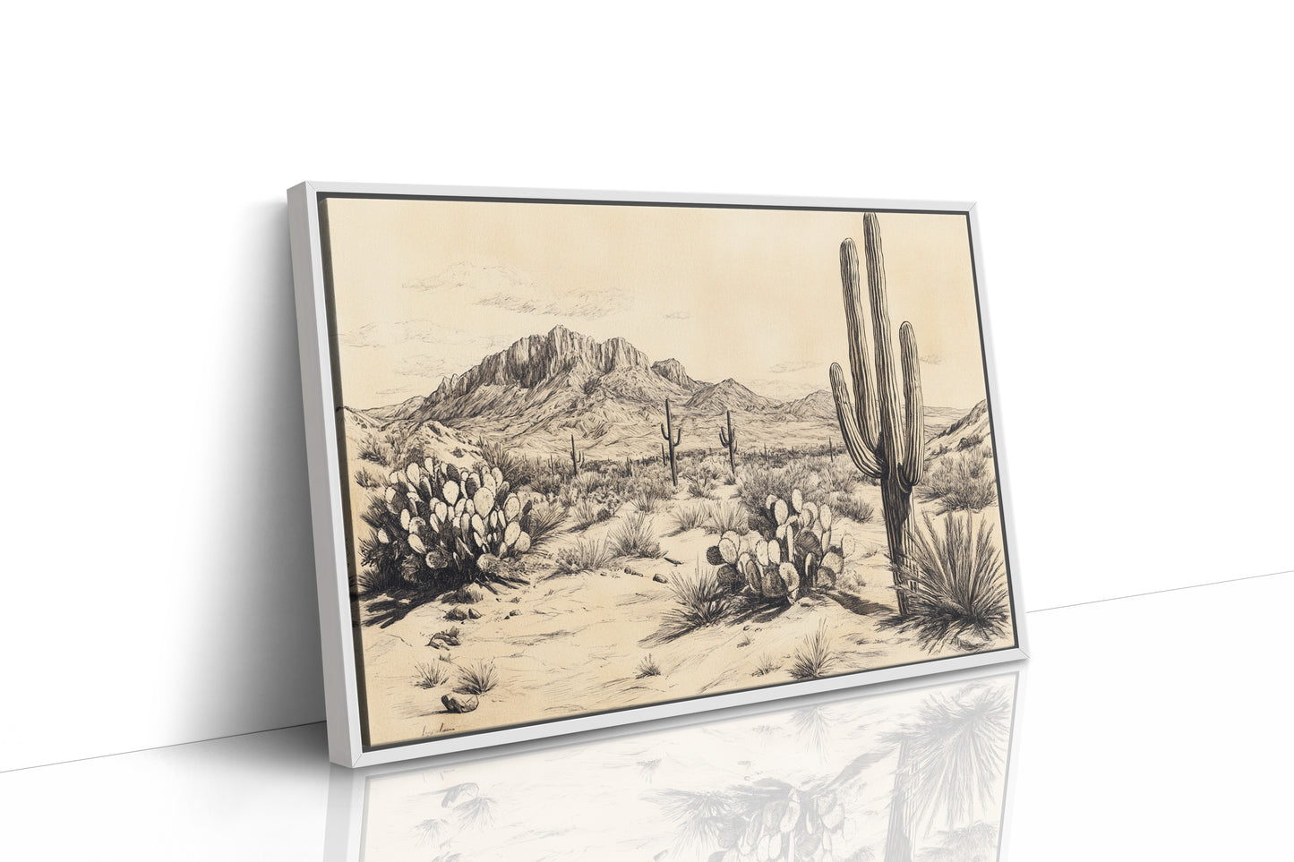 White Framed Canvas image 1