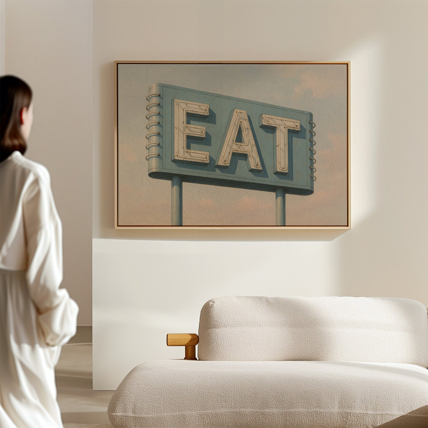 Gallery image 4 for Vintage Americana – “EAT” Roadside Diner Sign Wall Art
