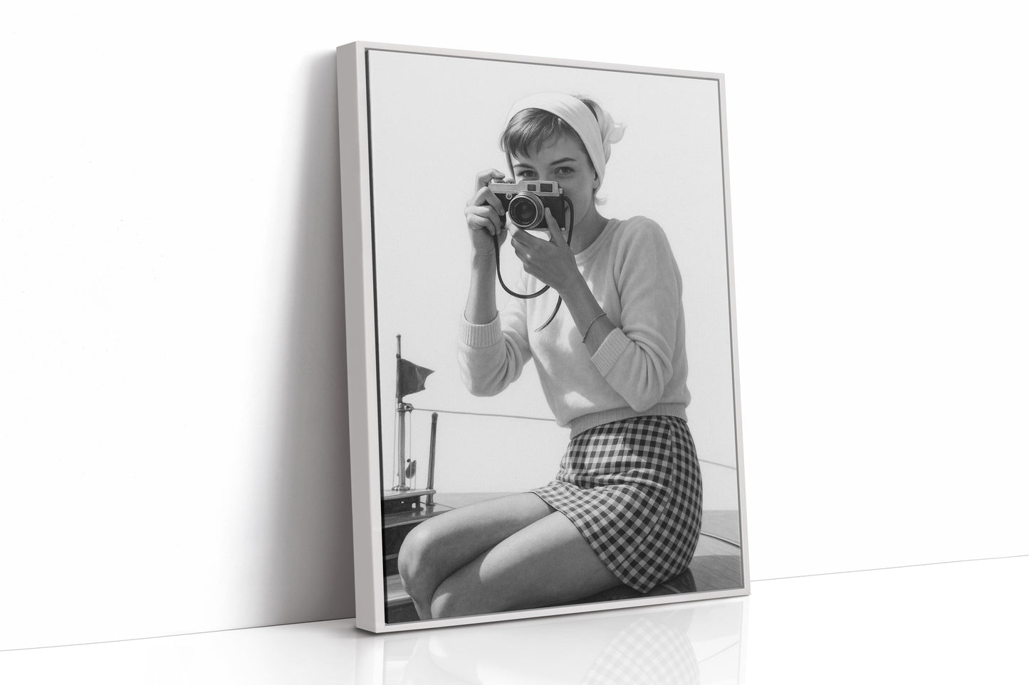 White Framed Canvas image 1