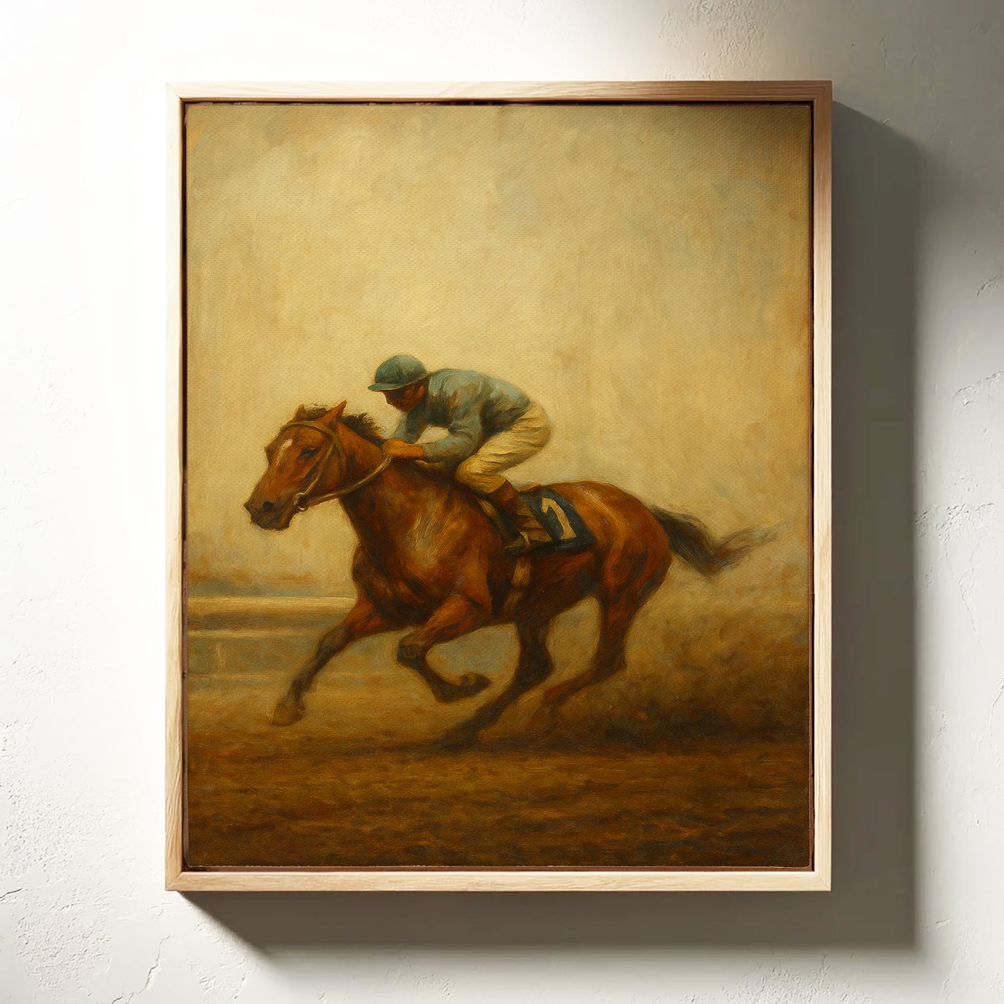 Gallery image 3 for “Final Stretch” – Vintage Horse Racing Oil Painting Print