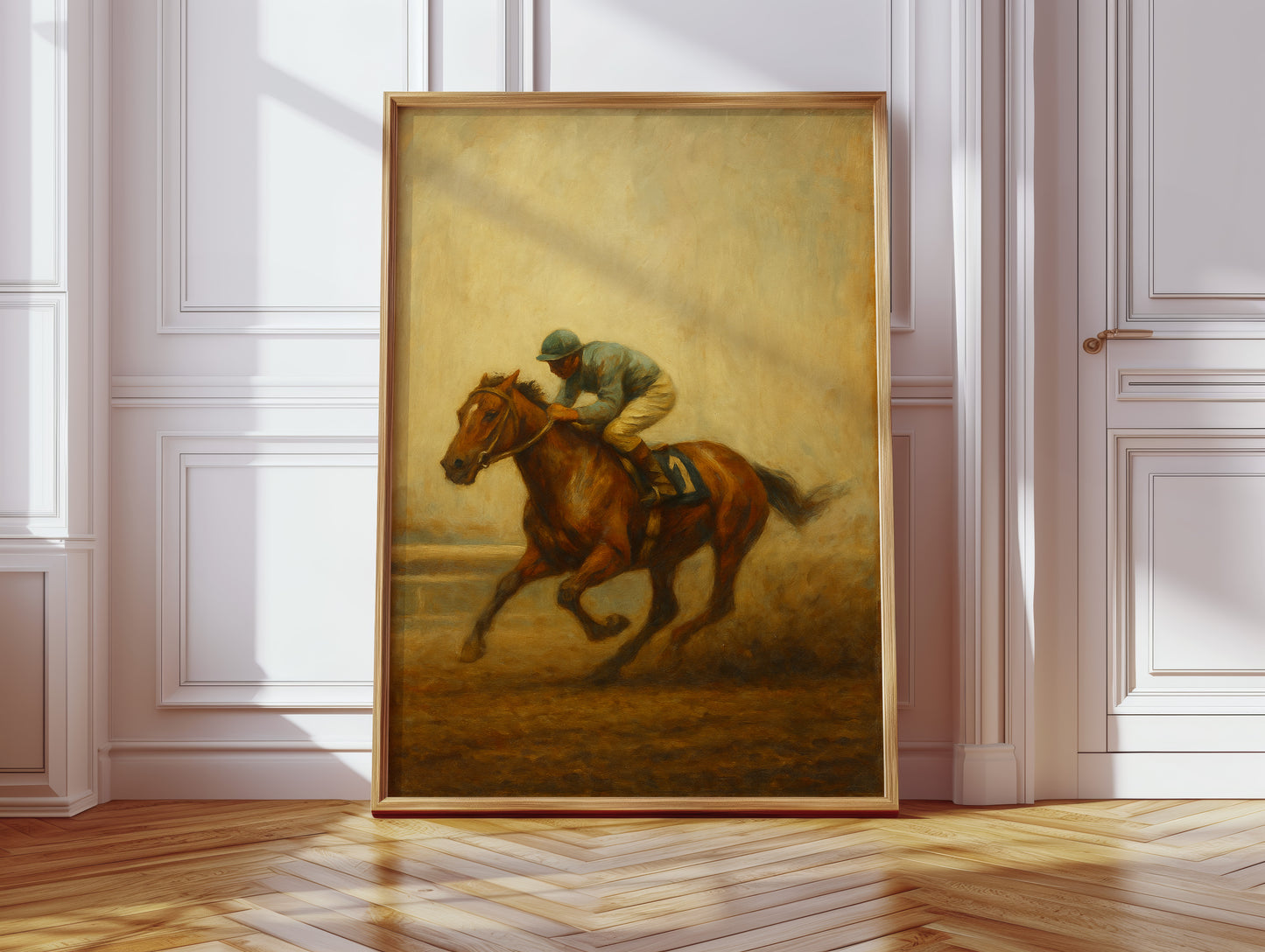 Gallery image 8 for “Final Stretch” – Vintage Horse Racing Oil Painting Print