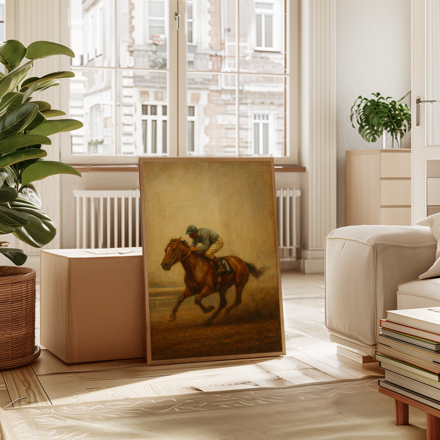 Gallery image 10 for “Final Stretch” – Vintage Horse Racing Oil Painting Print