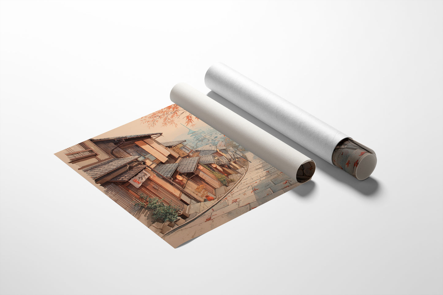 Autumn Maple Graces Ancient Streets