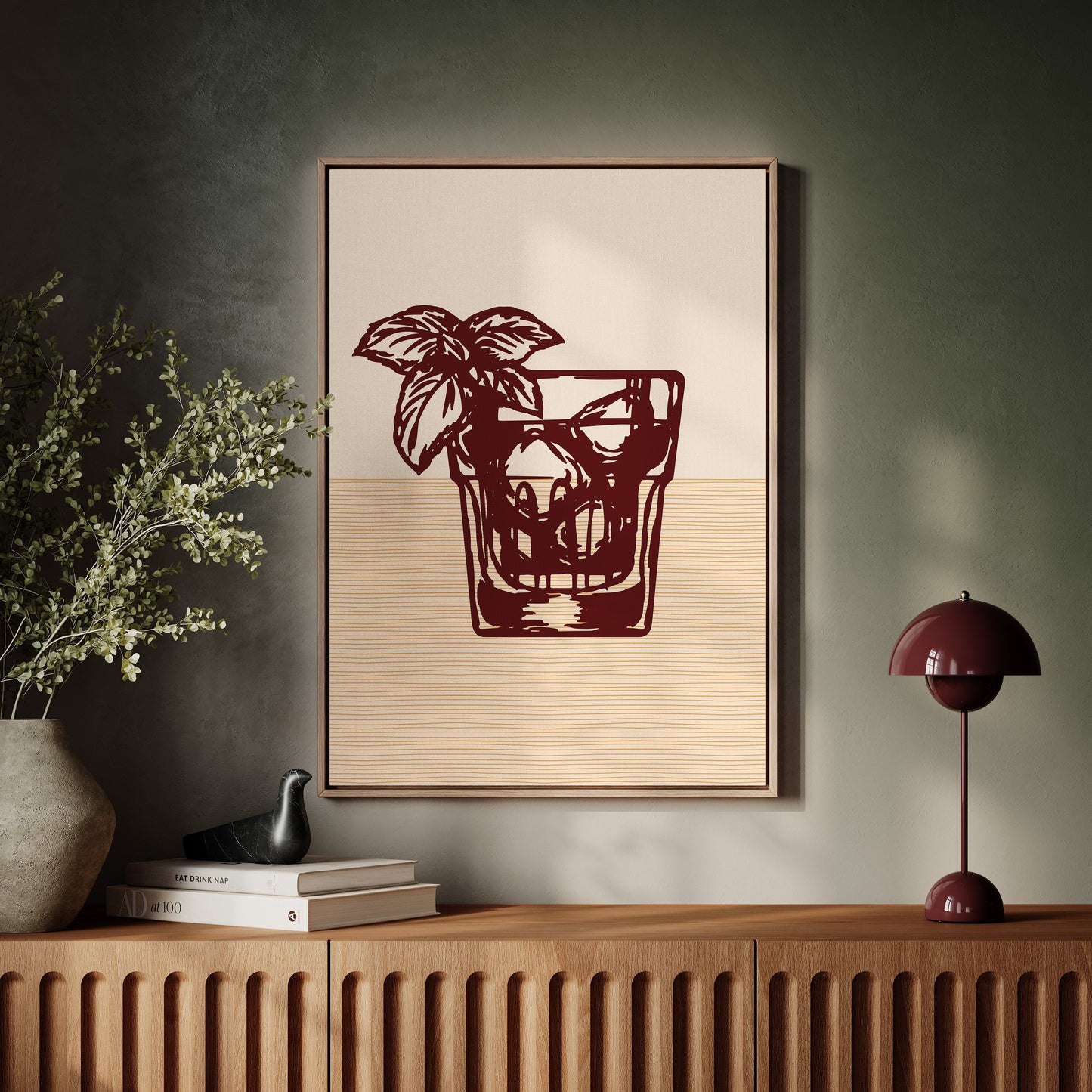 Mint Leaves Dance Above Bourbon