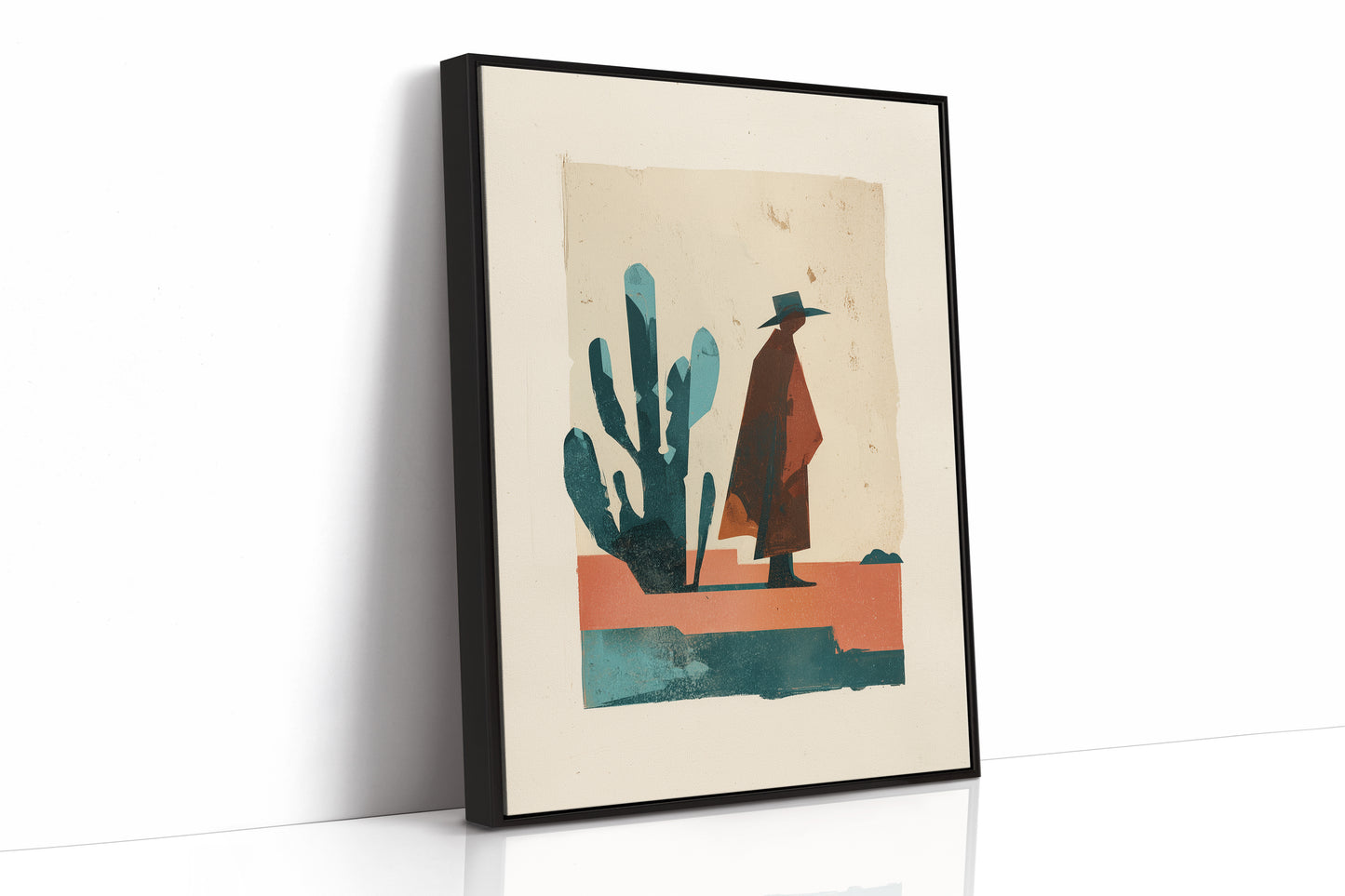 Desert Wanderer in Teal and Rust