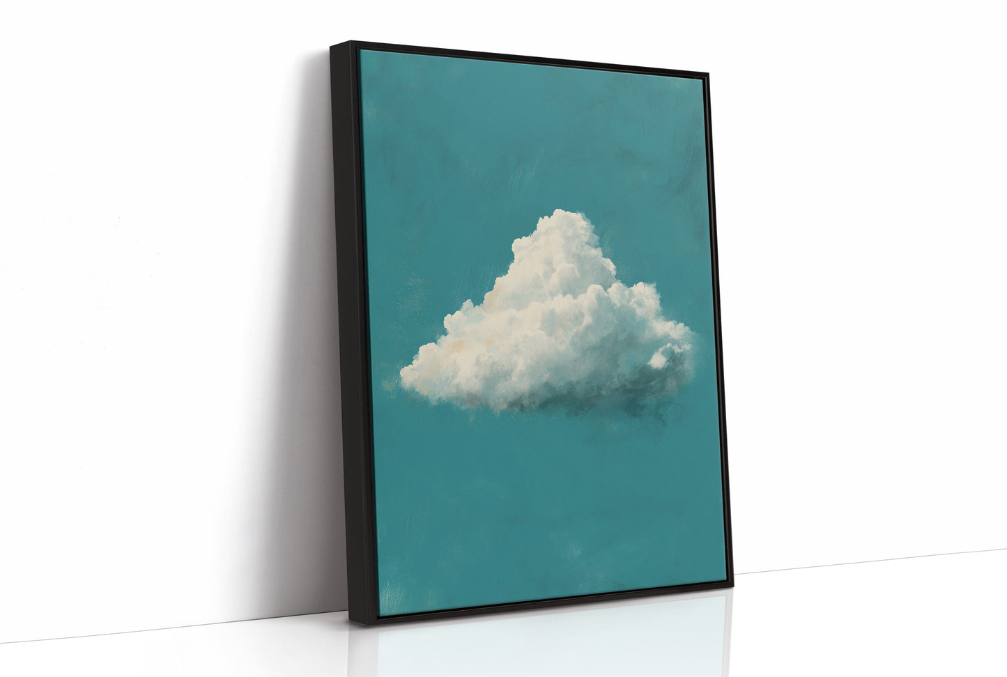Solitary Cloud in Teal Sky