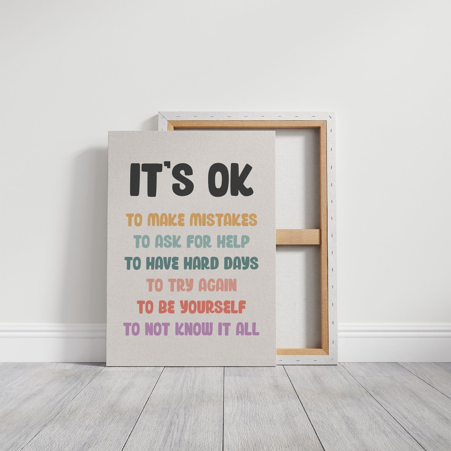Its OK To Make Mistakes Affirmation Poster