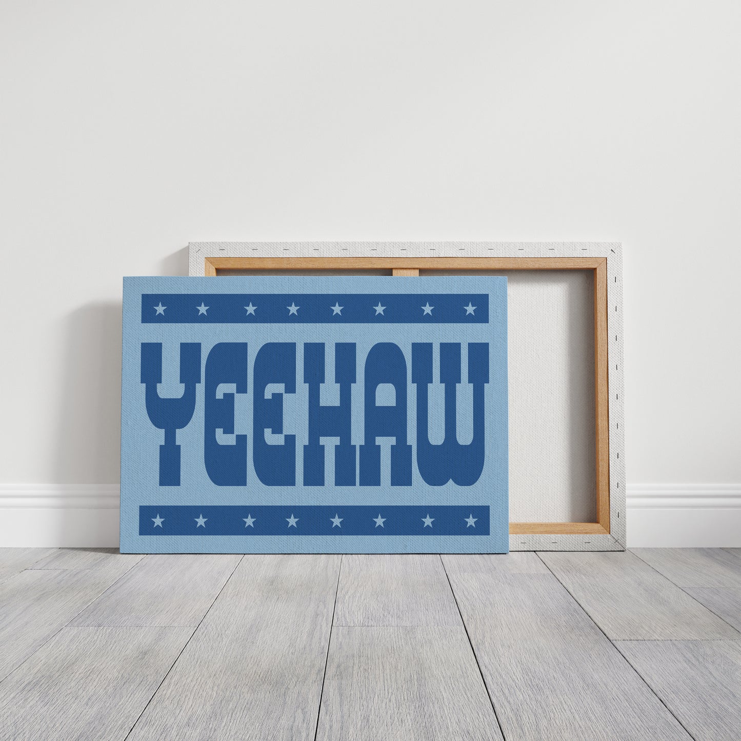 Yeehaw Western Rodeo Shout in Blue