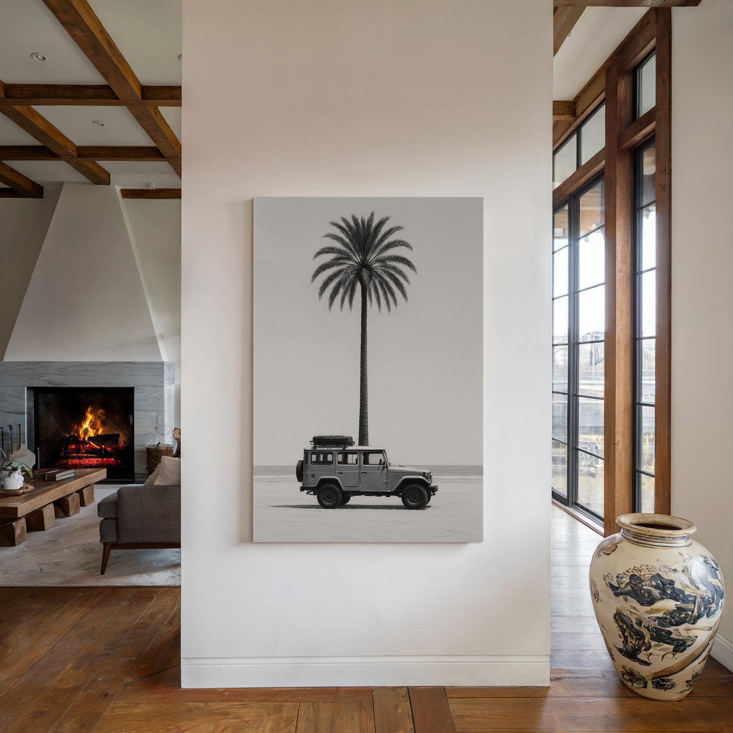 Palm Tree and Beach Cruiser Still Life