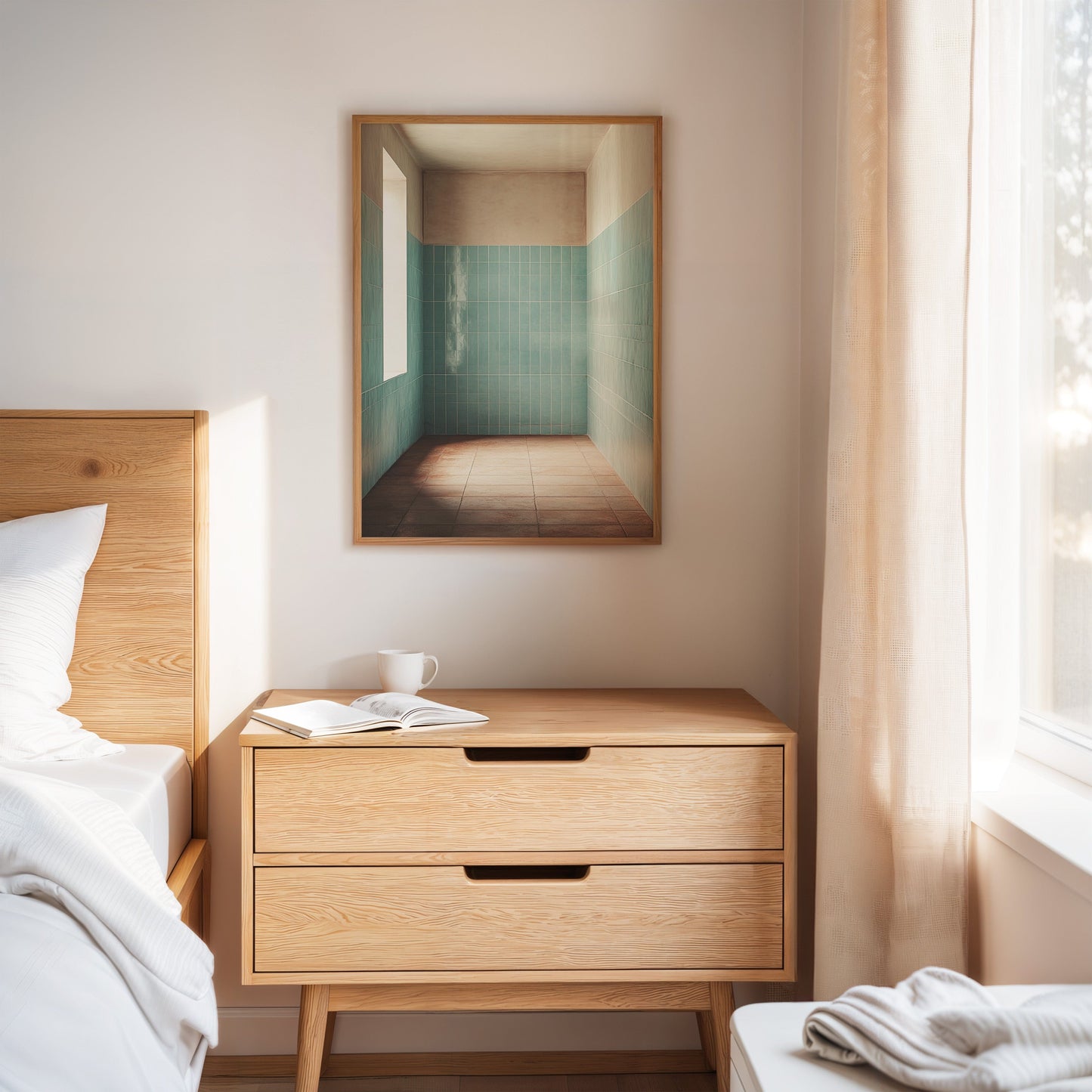 Morning Light Meets Mint Tiles