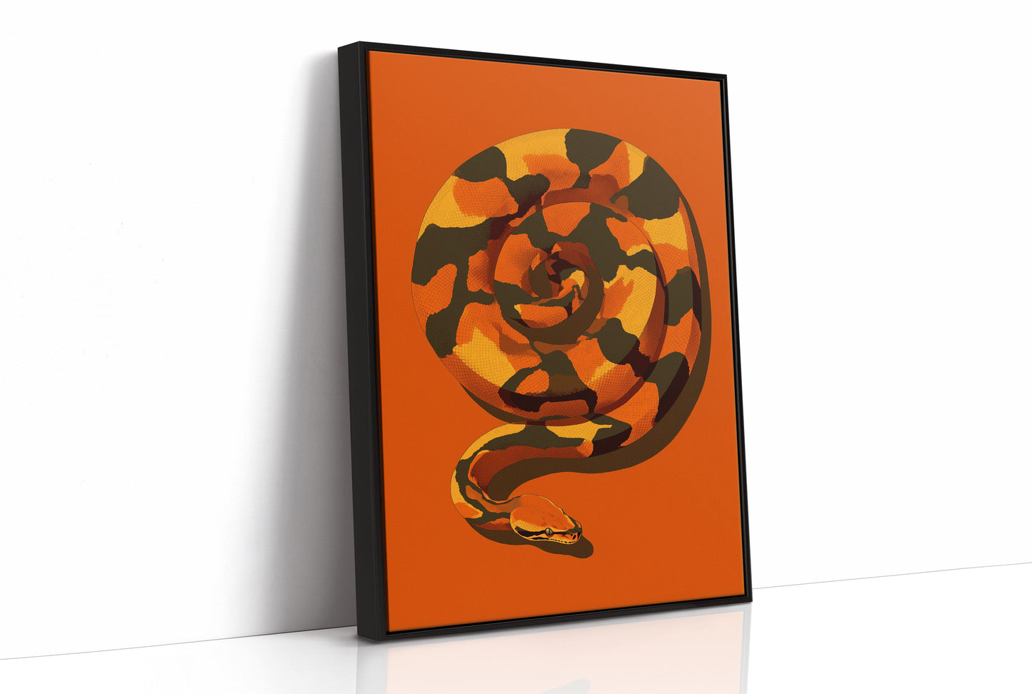 Coiled Heat in Burning Orange