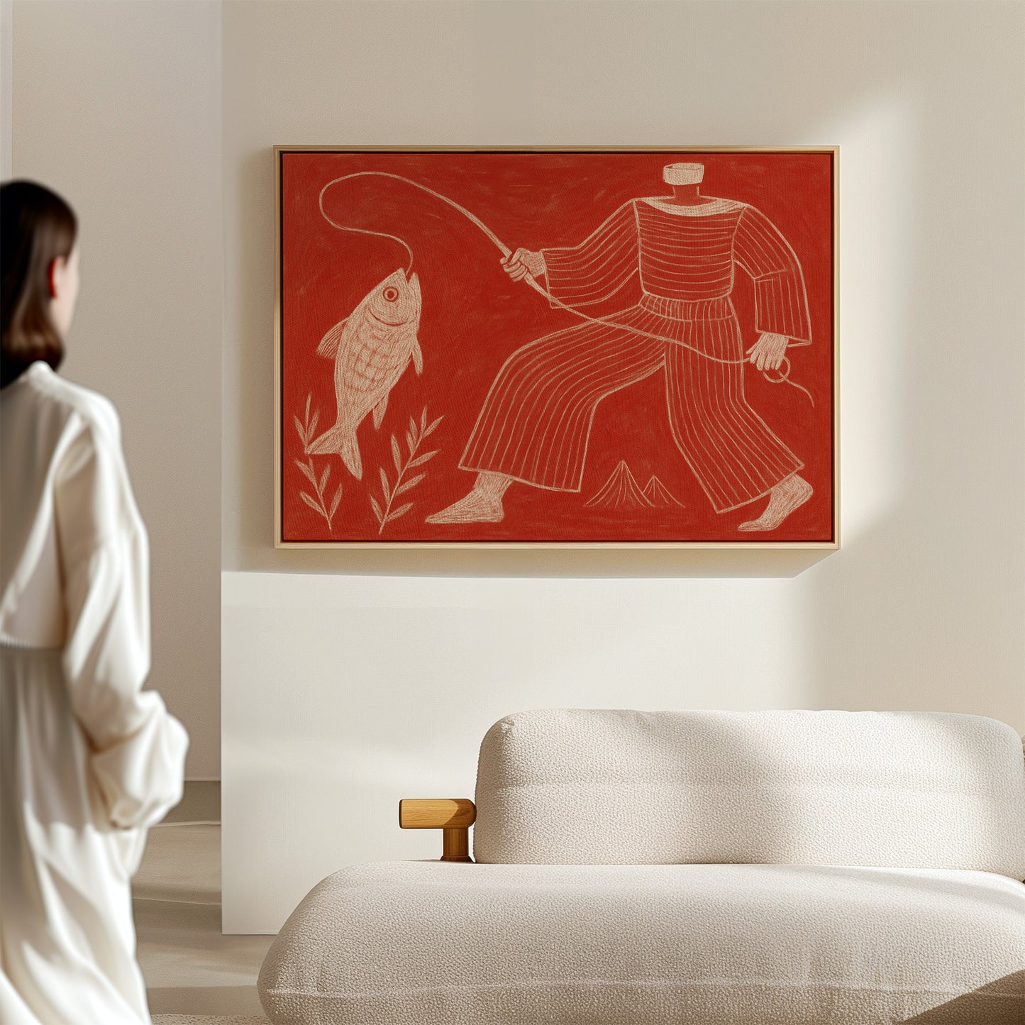 Catch of the Day in Red Chalk