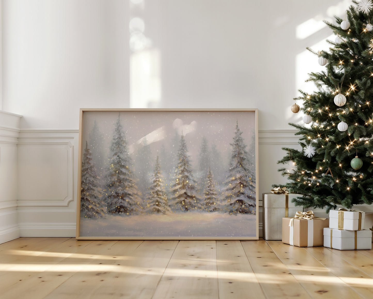 Evergreens Dance Through Winter's Glow