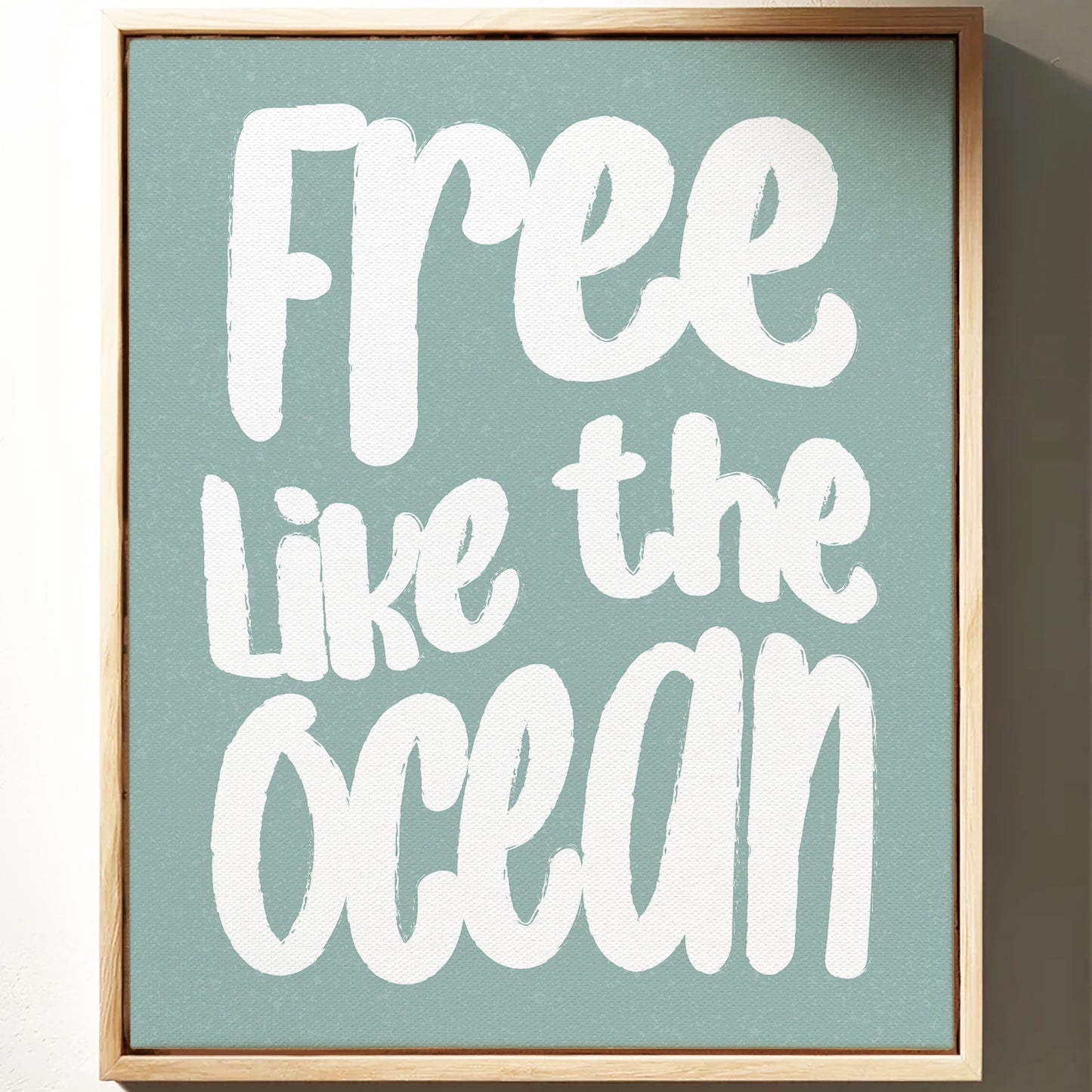 Seafoam Letters Spark Wild Freedom