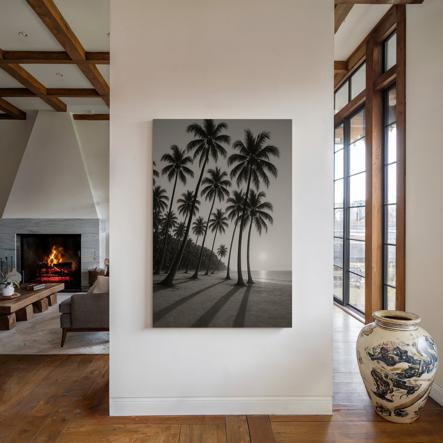 Palm Shadows at Sunrise