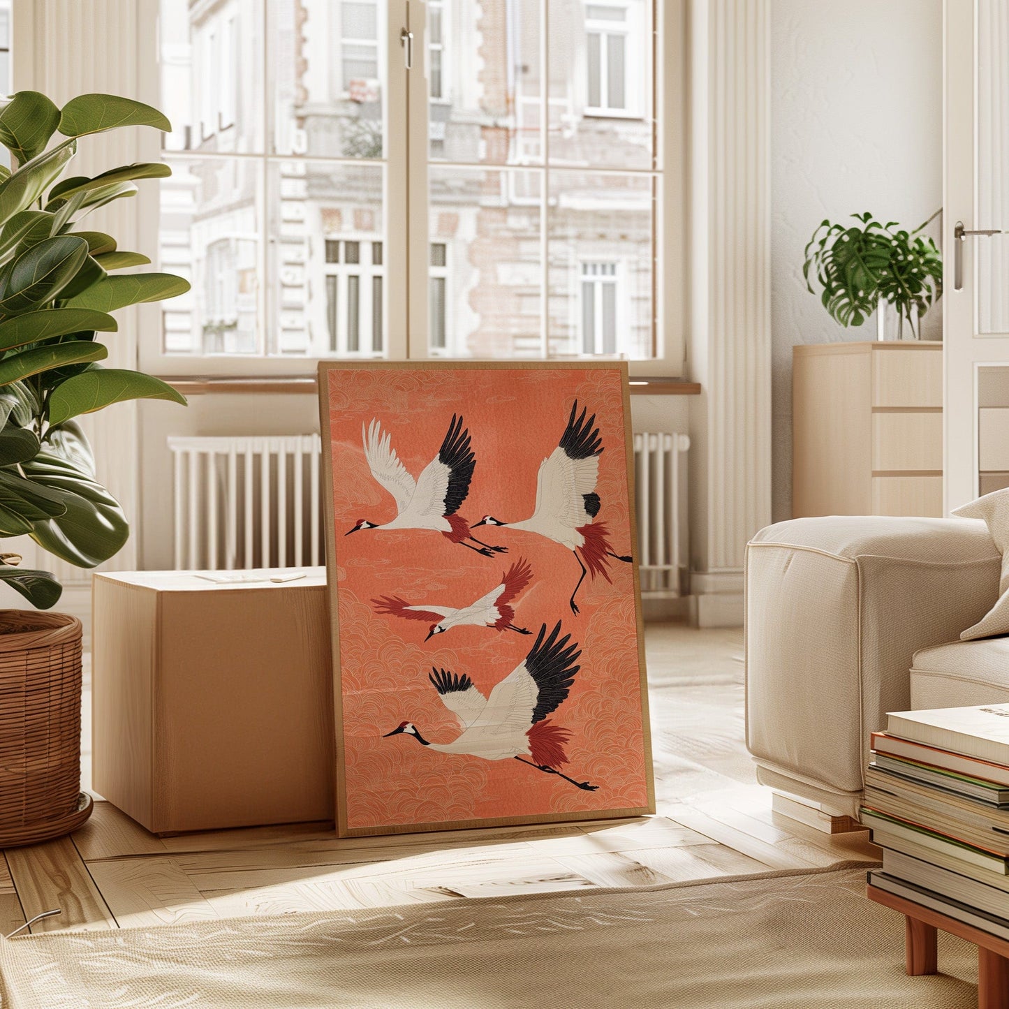 Japanese Crane Wall Art – Elegant Traditional-Inspired Print