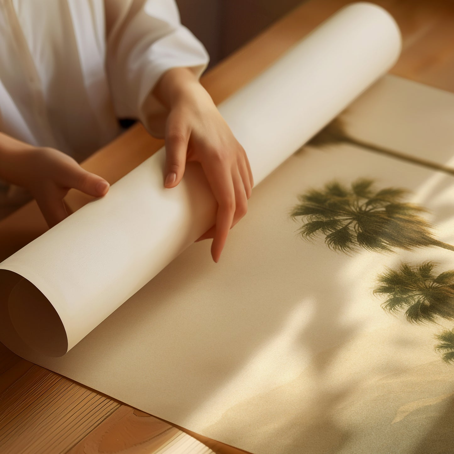 Desert Palms at Dusk