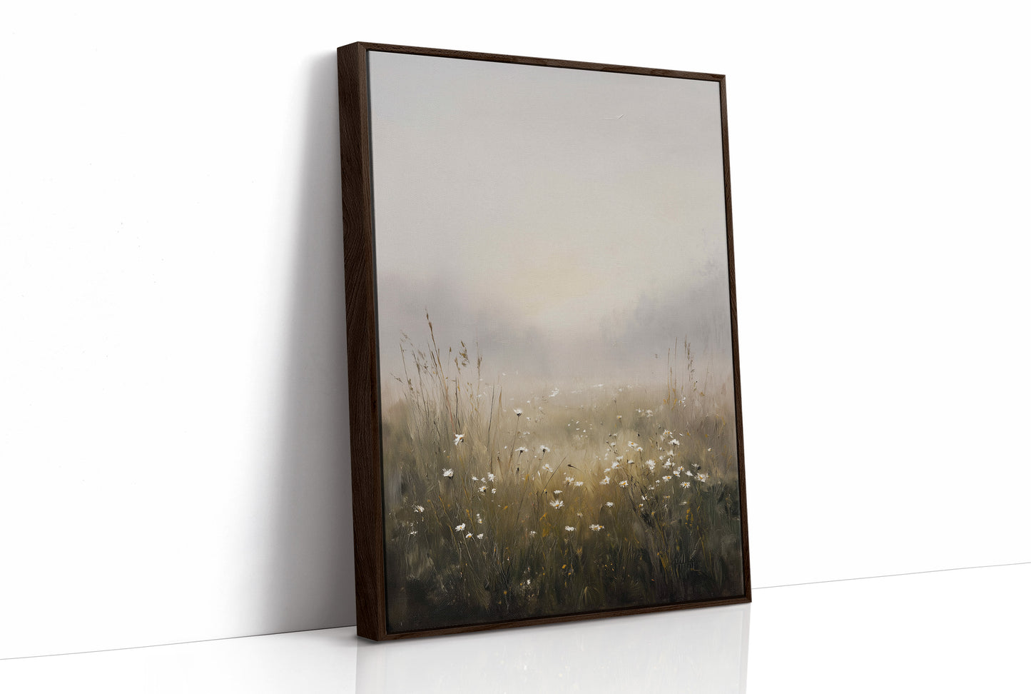 Daisies Linger In Morning Fog