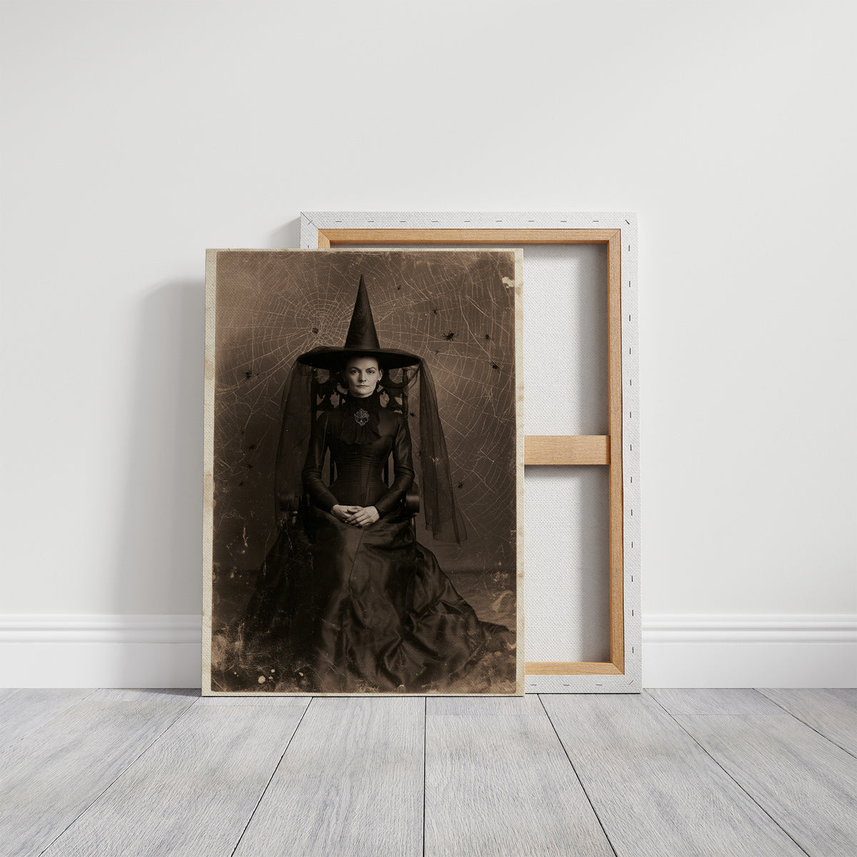 Formal Portrait, Informal Spiders, gallery wrapped canvas print shown front on