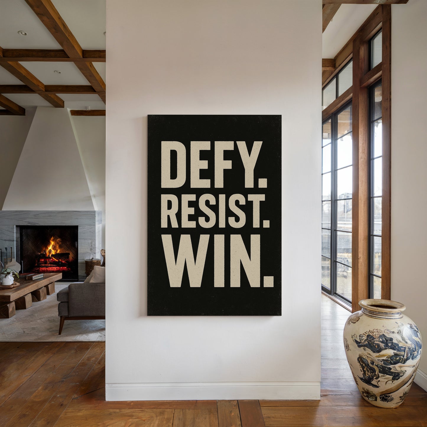 Defy Resist Win Bold Protest Print