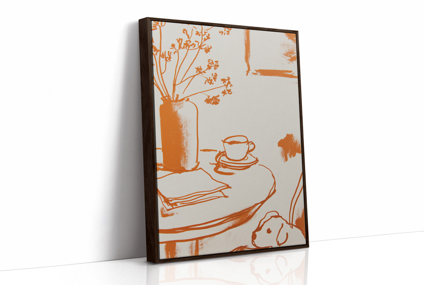 Tangerine Morning: Coffee and Wildflowers