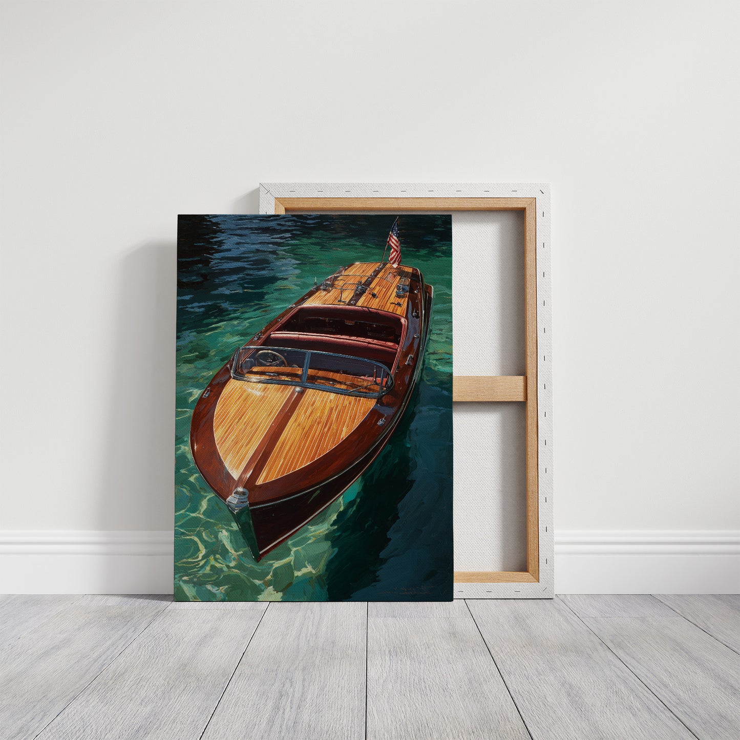 Mahogany Glides Through Emerald Waters