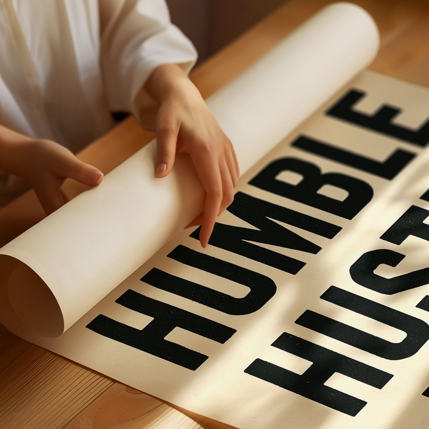 Stay Humble Hustle Hard Quote Print