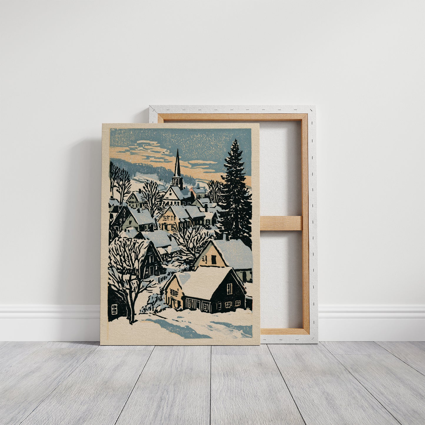Snowbound Village Dusk
