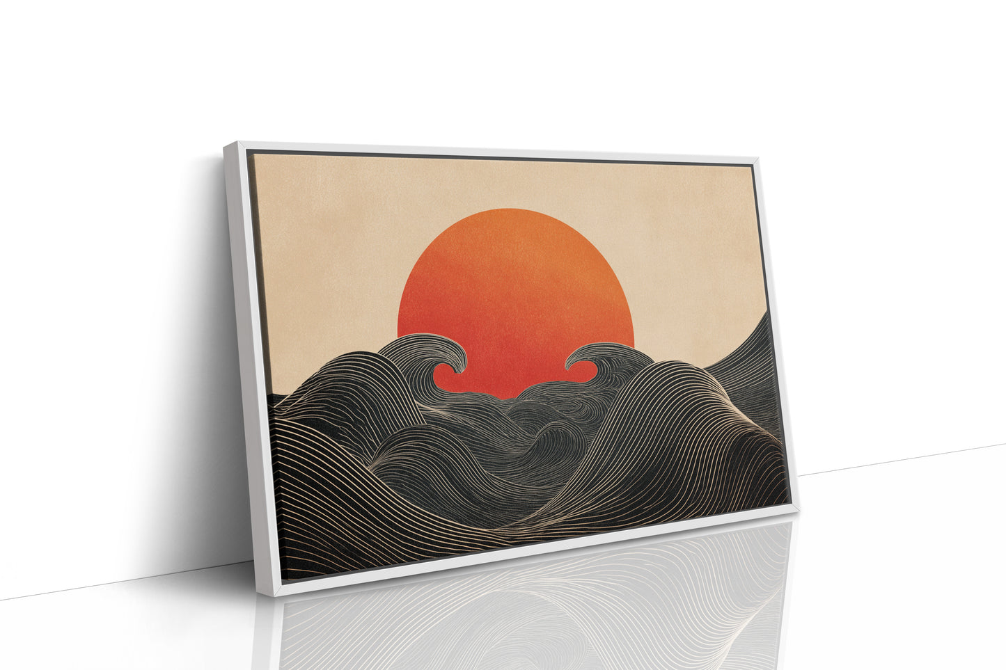 When Waves Embrace the Setting Sun