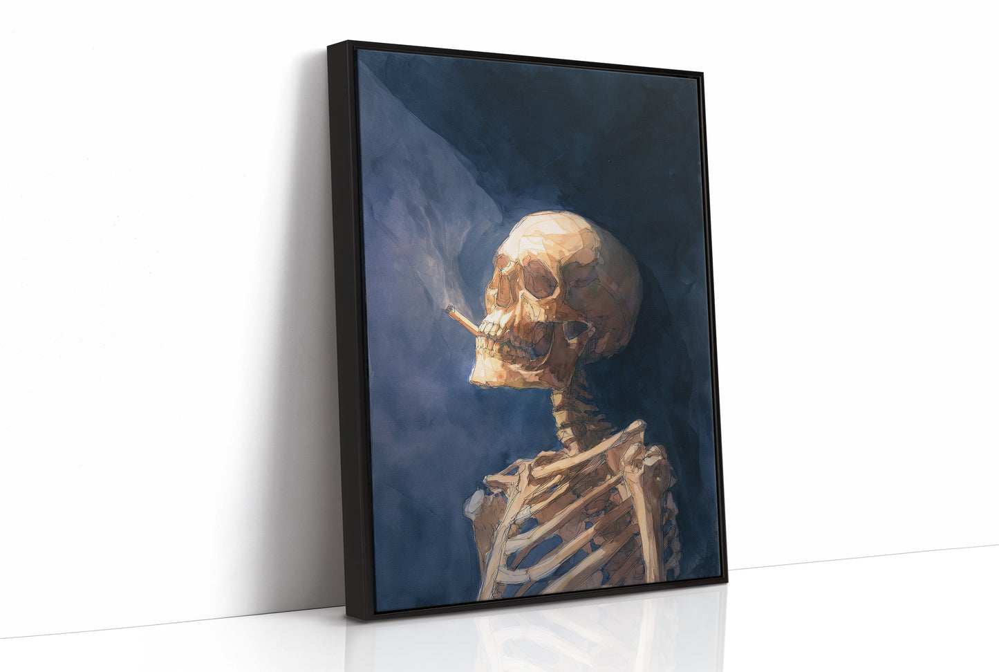Golden Bones Against Midnight Blue