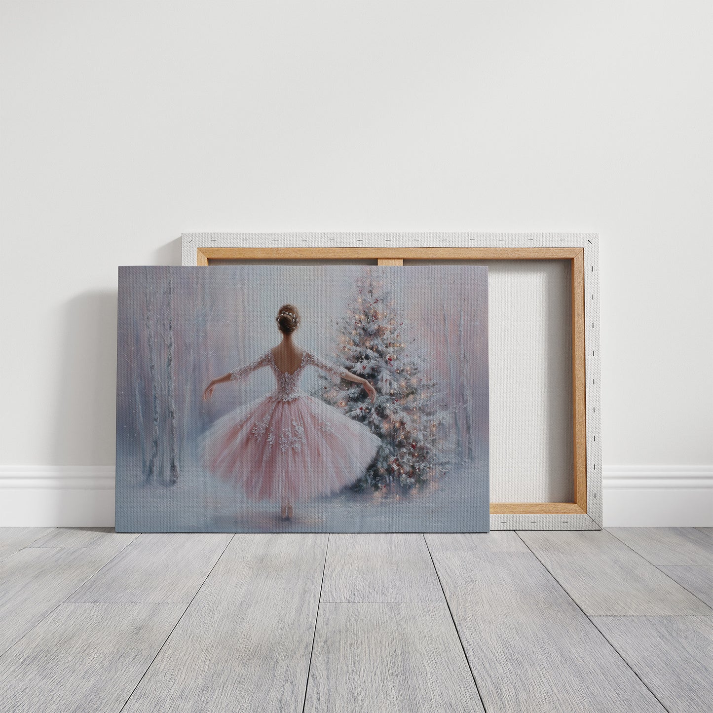 Winter Ballet Beneath Frosted Pines