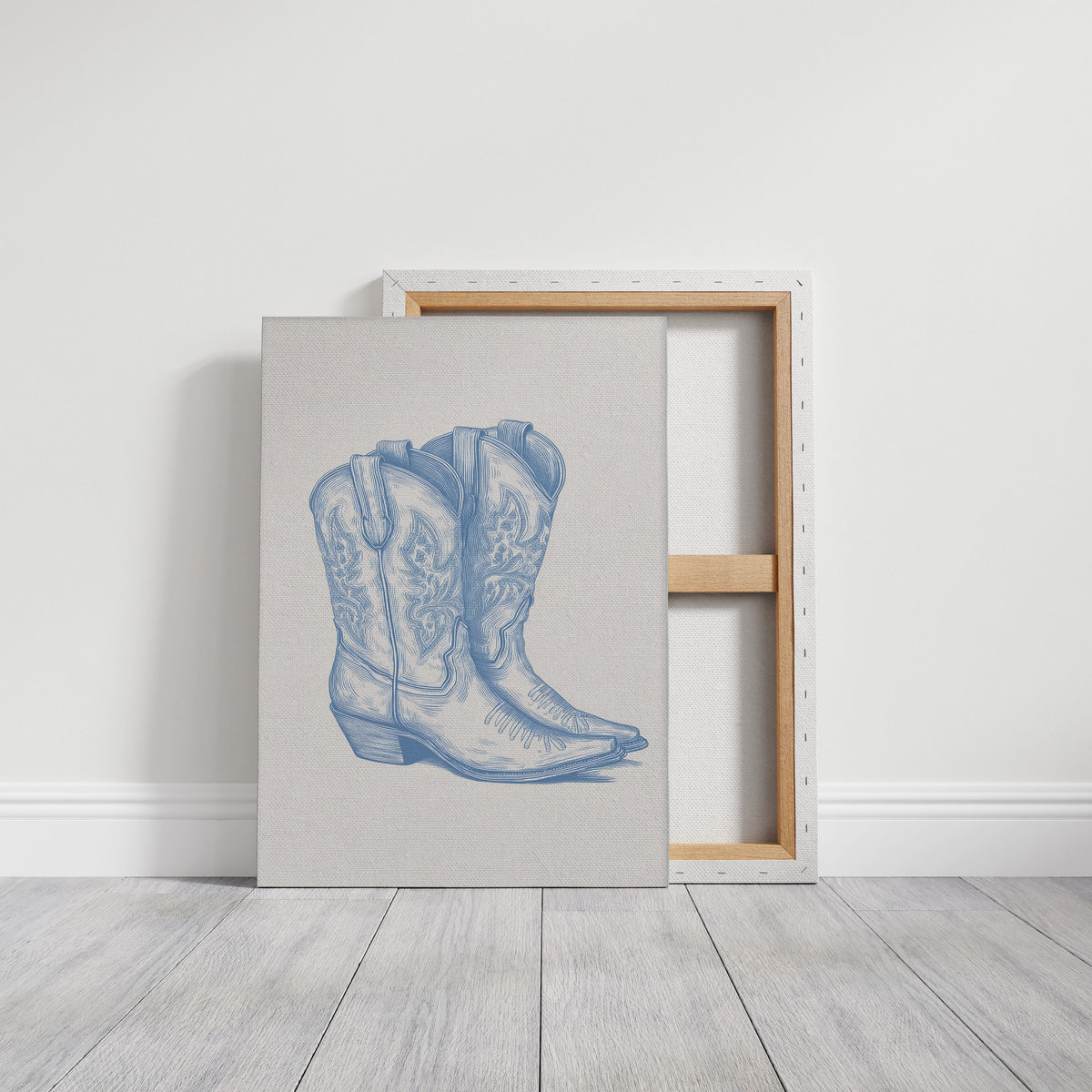 Vintage Western Heritage - Hand-Drawn Cowboy Boots