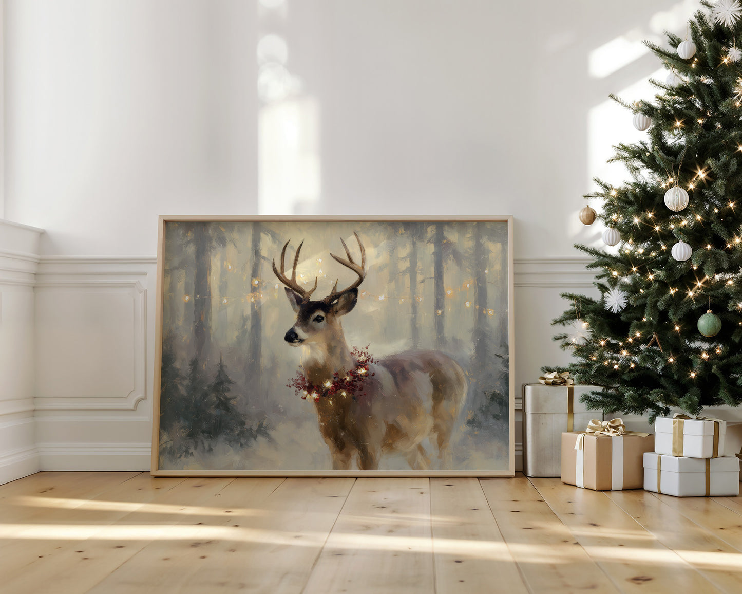 Winter Forest Crowns Noble Stag