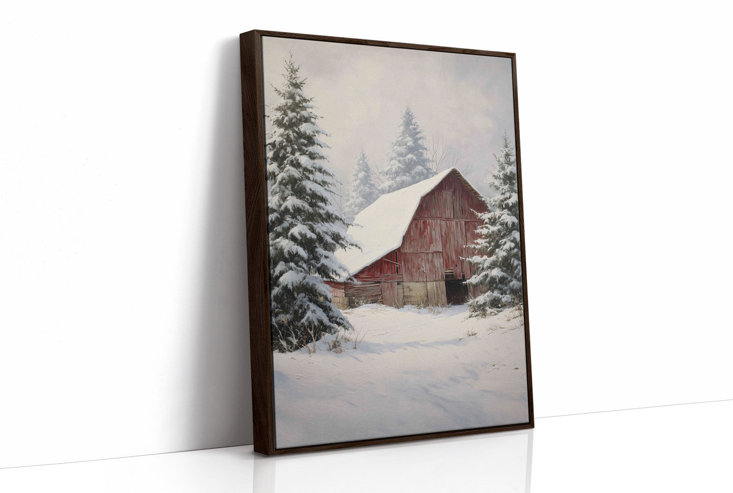 Snow Blankets The Red Barn Peace