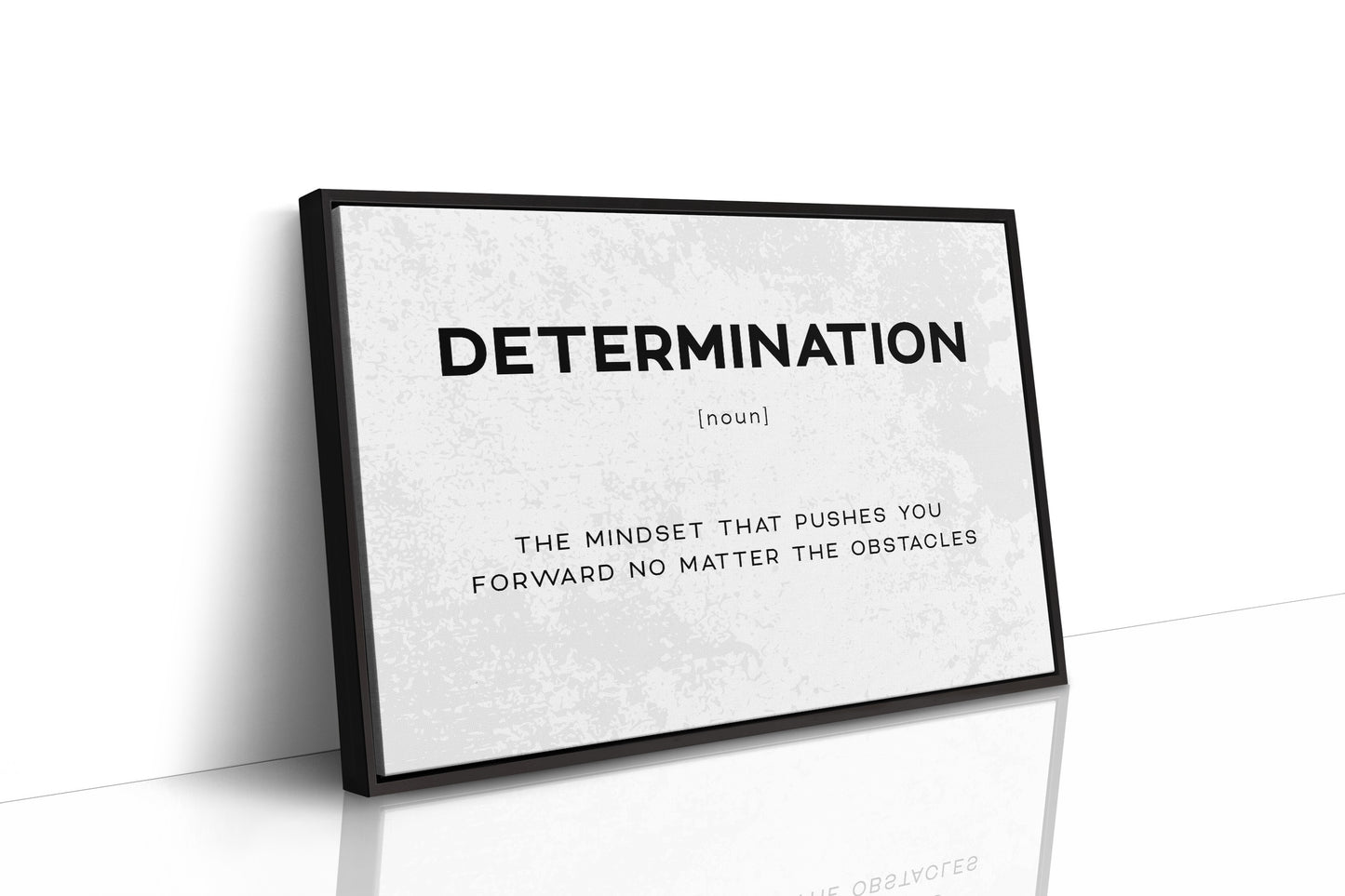 Determination Definition Canvas Art | Bold Motivational Typography Print for Home Office, Gym or Entrepreneur Décor