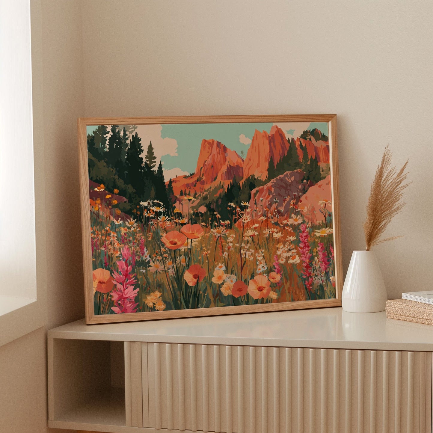 Mountain Poppies Dance At Sunrise