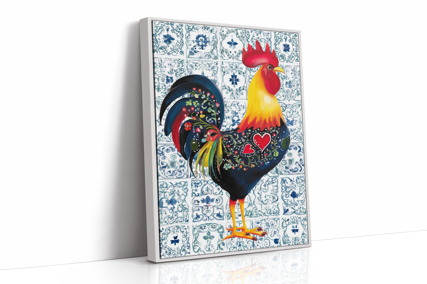 Morning Rooster Meets Portuguese Tiles