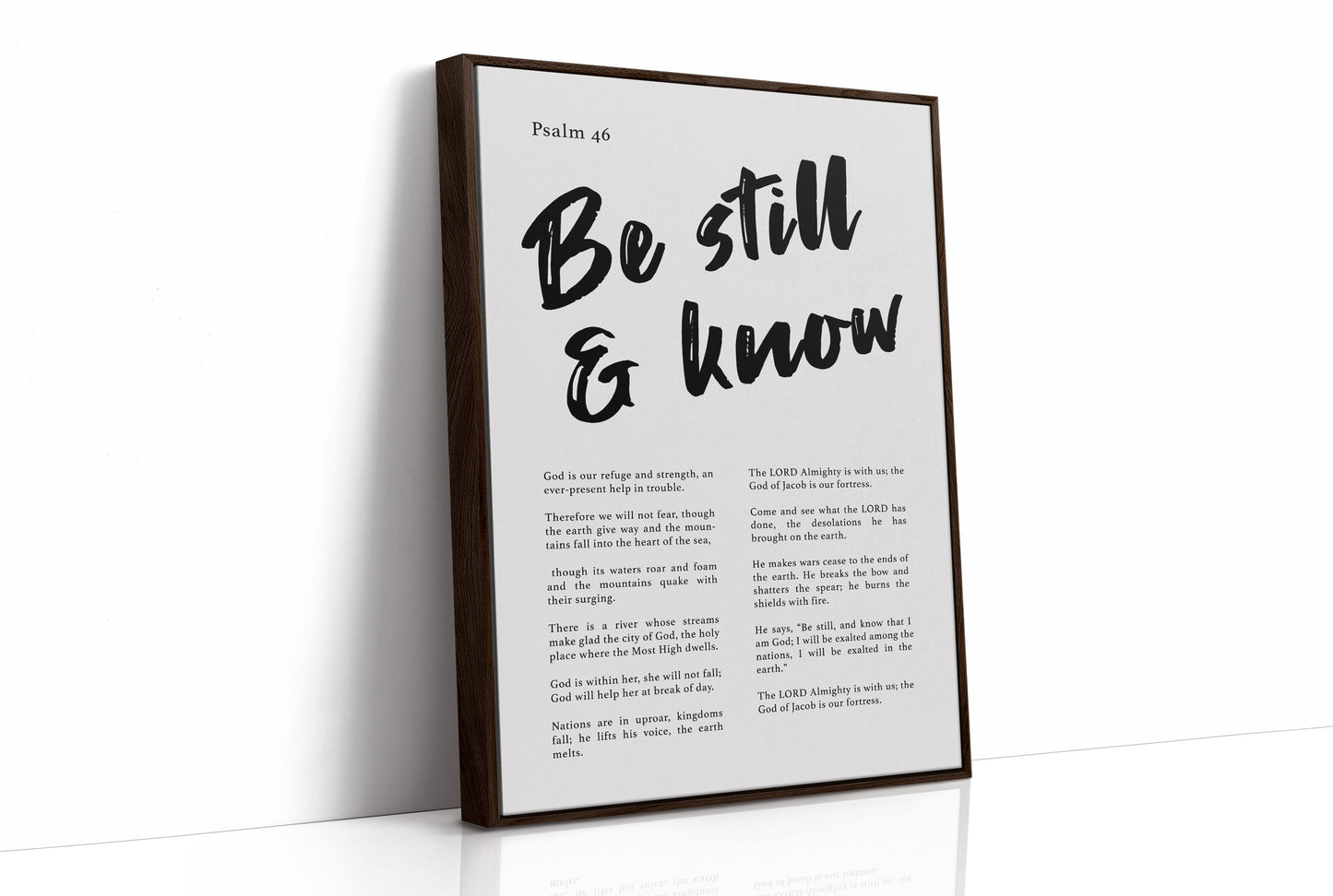 Sacred Stillness: Psalm 46 Typography