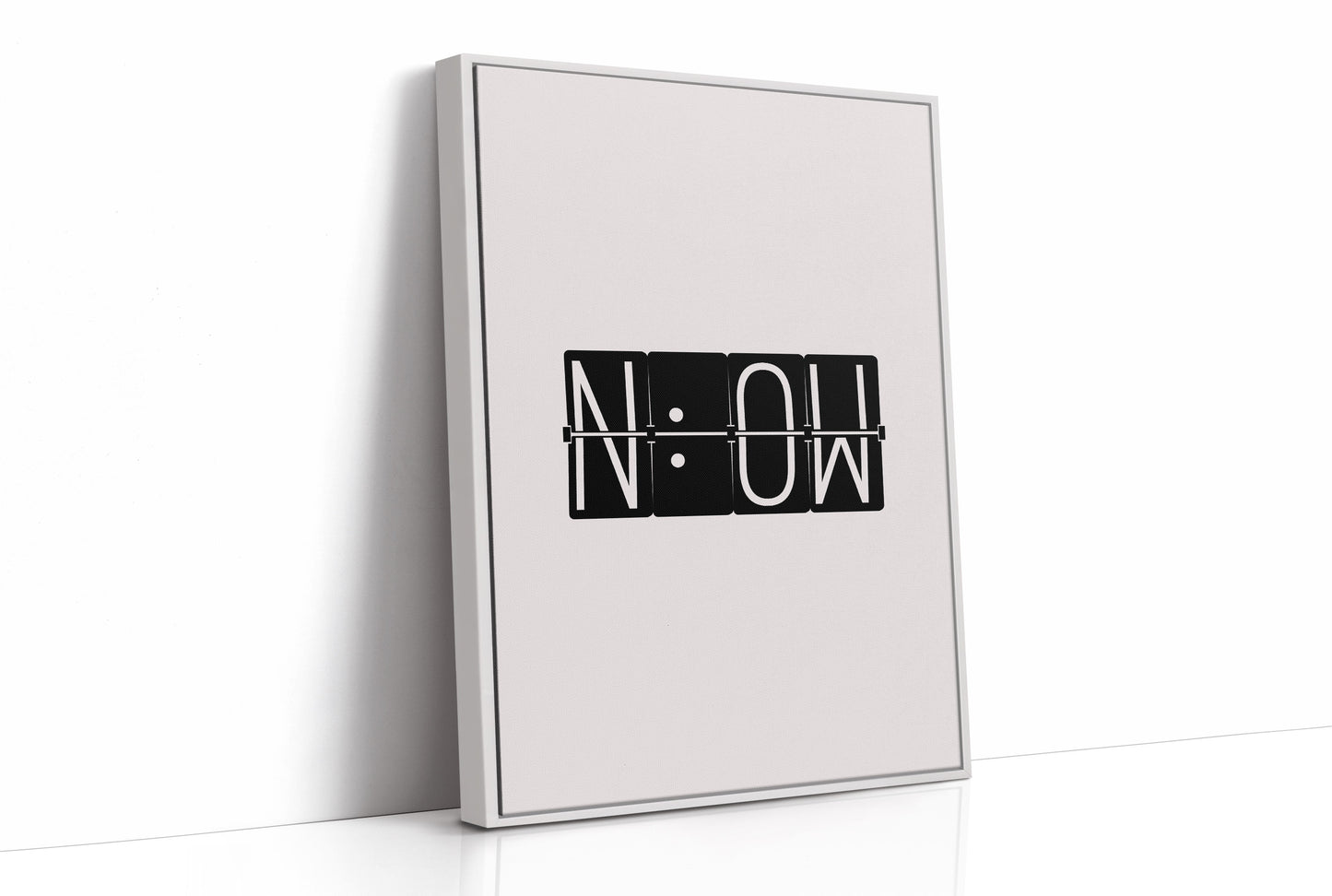 Now Flip Clock Minimal Typography