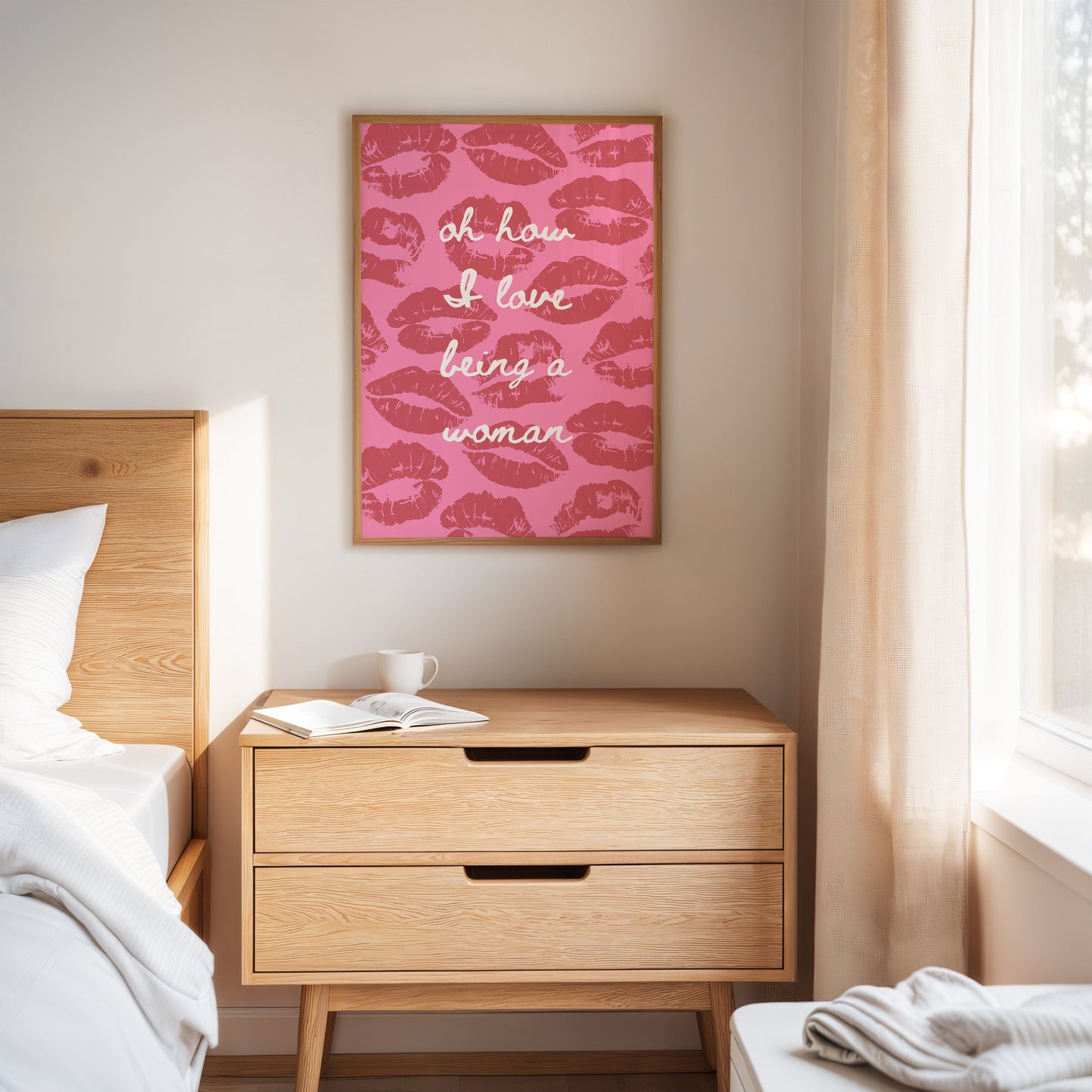 Pink Kisses Paint Sweet Messages