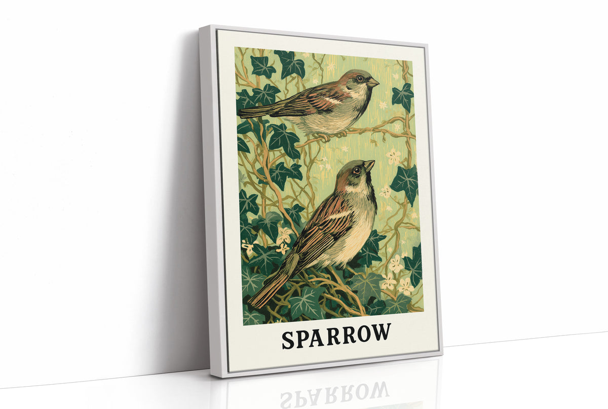 Sparrows Among the Ivy